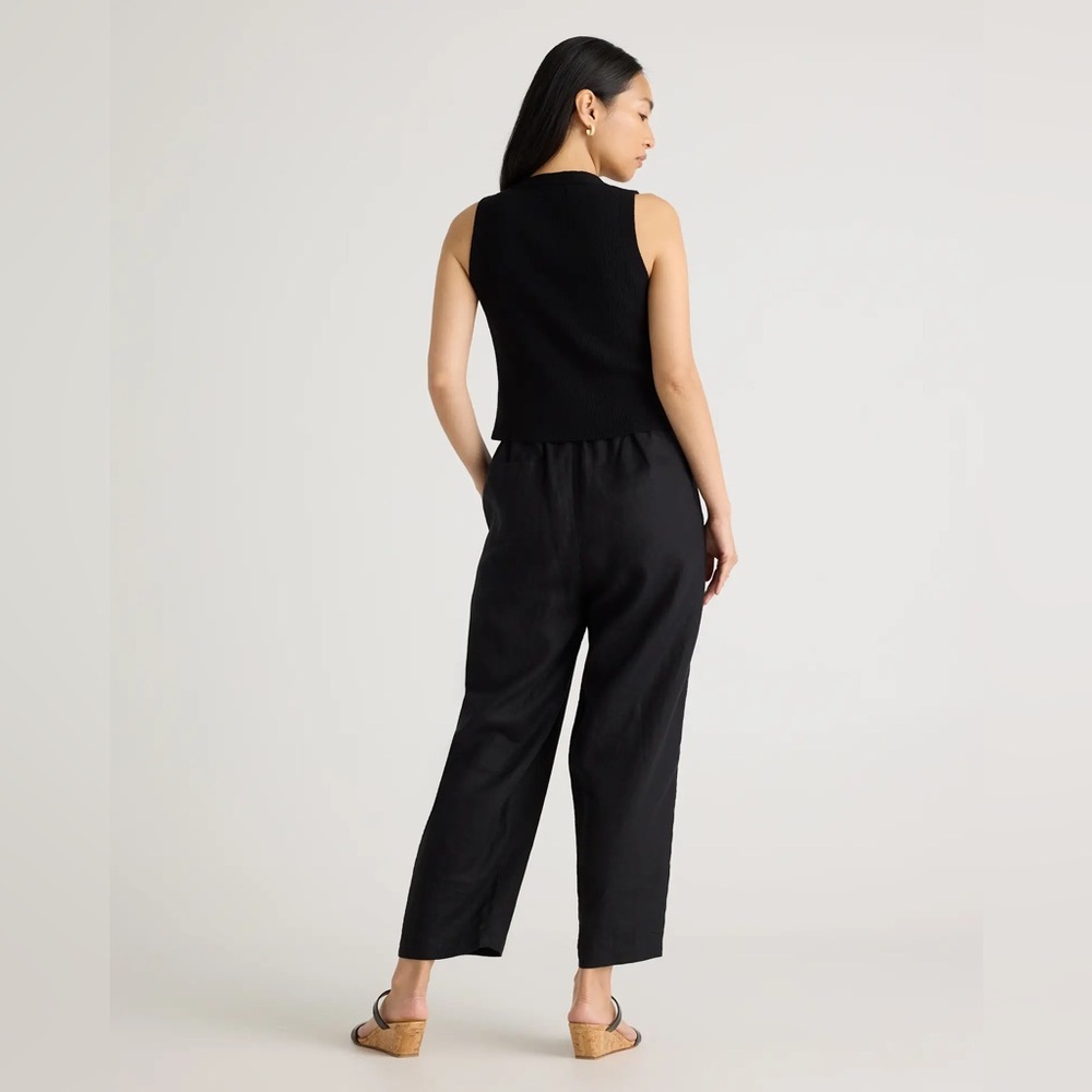 Quince Women’s 100% European Linen Pants Black Size Medium